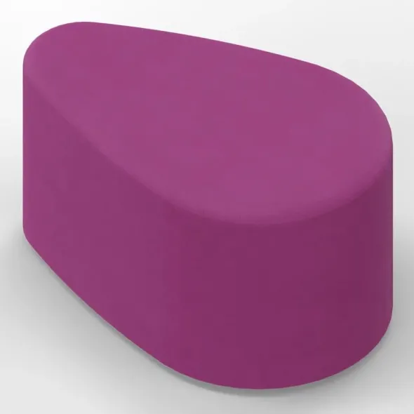 POUF A PETALO 65x42x35H - VIOLA - ECOPELLE IGNIFUGA
