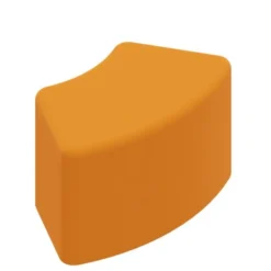 POUF A 60° 76x42x35H - ARANCIONE - ECOPELLE IGNIFUGA