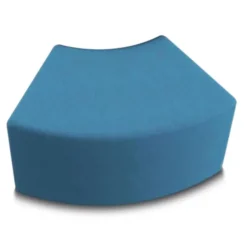 POUF A 60° 76x42x35H - AZZURRO - ECOPELLE IGNIFUGA