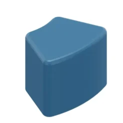 POUF A 45° 58x42x46H - BLU - ECOPELLE IGNIFUGA