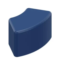 POUF A 60° 76x42x35H - BLU - ECOPELLE IGNIFUGA