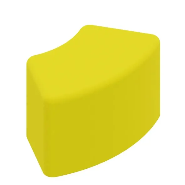 POUF A 60° 76x42x35H - GIALLO - ECOPELLE IGNIFUGA