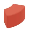 POUF A 60° 76x42x46H - ROSSO - ECOPELLE IGNIFUGA