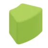 POUF A 45° 58x42x46H - VERDE PERA - ECOPELLE IGNIFUGA