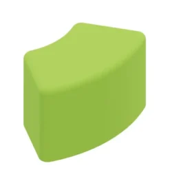 POUF A 60° 76x42x35H - VERDE PERA - ECOPELLE IGNIFUGA