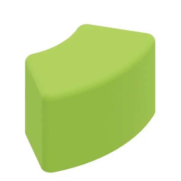 POUF A 60° 76x42x46H - VERDE PERA - ECOPELLE IGNIFUGA
