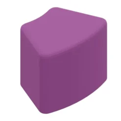 POUF A 45° 58x42x35H - VIOLA - ECOPELLE IGNIFUGA