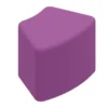 POUF A 45° 58x42x46H - VIOLA - ECOPELLE IGNIFUGA