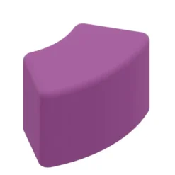 POUF A 60° 76x42x46H - VIOLA - ECOPELLE IGNIFUGA