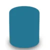 POUF CIRCOLARE DIAM. 42 ALT. 35 CM - AZZURRO - ECOPELLE IGNIFUGA