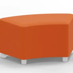 Pouf curvo 45° con piedini - Zucca speziata - 77x45x45H