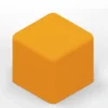 Pouf quadrato 48x48x46H - arancione - ecopelle ignifuga