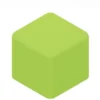 Pouf quadrato 33x33x35h - verde pera - ecopelle ignifuga