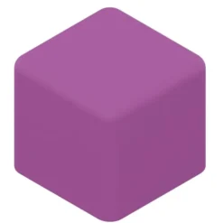 POUF QUADRATO 33x33x35H - VIOLA - ECOPELLE IGNIFUGA
