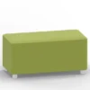 Pouf rettangolare con piedini - Verde Pera - 82x41x40H
