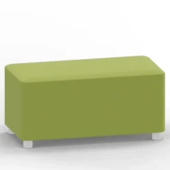 Pouf rettangolare con piedini - Verde Pera - 82x41x40H