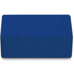 POUF RETTANGOLARE 84x42x35H - BLU - ECOPELLE IGNIFUGA