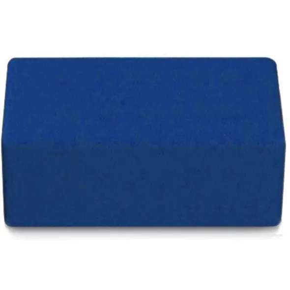 POUF RETTANGOLARE 84x42x35H - BLU - ECOPELLE IGNIFUGA