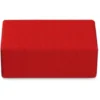 POUF RETTANGOLARE 84x42x46H - ROSSO - ECOPELLE IGNIFUGA