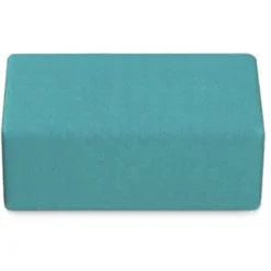 POUF RETTANGOLARE 84x42x46H - TURCHESE RIVIERA - ECOPELLE IGNIFUGA