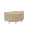 Pouf semicerchio con piedini - Beige - 82x41x45H cm