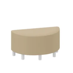 Pouf semicerchio con piedini - Beige - 82x41x45H cm