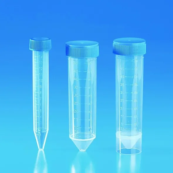 Provette coniche in PP 15 ml graduate c/tappo - 150 pezzi