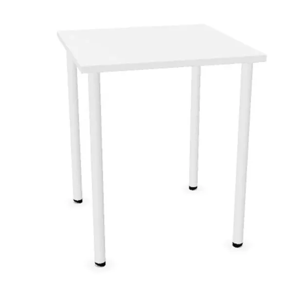 Quadro piccolo - tavolo quadrato con ruote color Latte - 65X65X76h cm