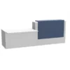 Reception lineare - 300X112,5X116,5H cm - blu e bianco