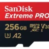 SanDisk Extreme Pro - microSDXC 256GB A2 V30/UHS-I U3 Class 10 (con adattatore SD)