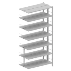 Scaffalatura MONOFRONTE AGGIUNTIVO MODULAR 6 RIP+TOP 75x28x205h cm