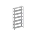 Scaffalatura MONOFRONTE BASE MODULAR 6 RIP+TOP 103x28x205h cm