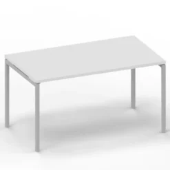 Scrivania Idea+ a quattro gambe 01 - Dim. 100x80x76H cm - BIANCO
