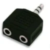 Sdoppiatore/adattatore audio da 1x JACK 3,5mm (M) a 2x JACK 3,5mm (F)