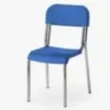 Sedia alunni in polipropilene SARA35 h 42 cm - BLU - telaio cromato