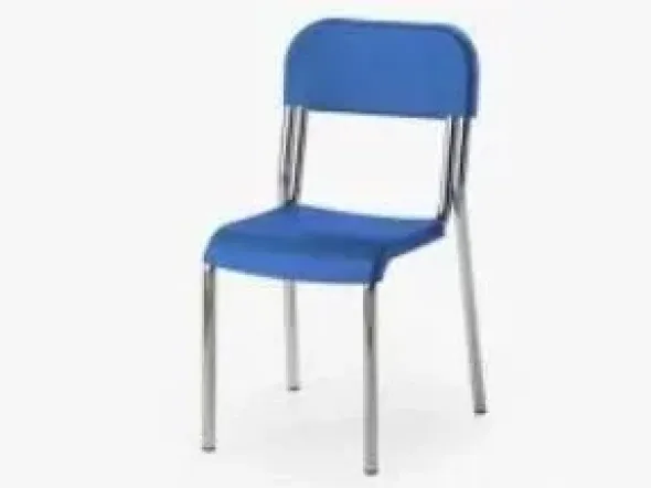 Sedia alunni in polipropilene SARA35 h 42 cm - BLU - telaio cromato