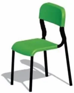Sedia alunni in polipropilene SARA35 h 42 cm - VERDE - telaio Nero