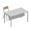 Sedia con braccioli per docente 40x42x46h in faggio