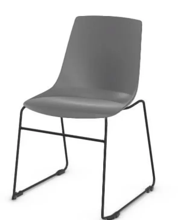 Sedia fissa con scocca in polipropilene H46 cm