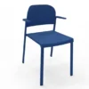 Sedia in Polipropilene riciclato con braccioli - H45 - BLU
