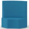 Seduta morbida 90° con schienale alto - 110x42x113h cm - AZZURRO