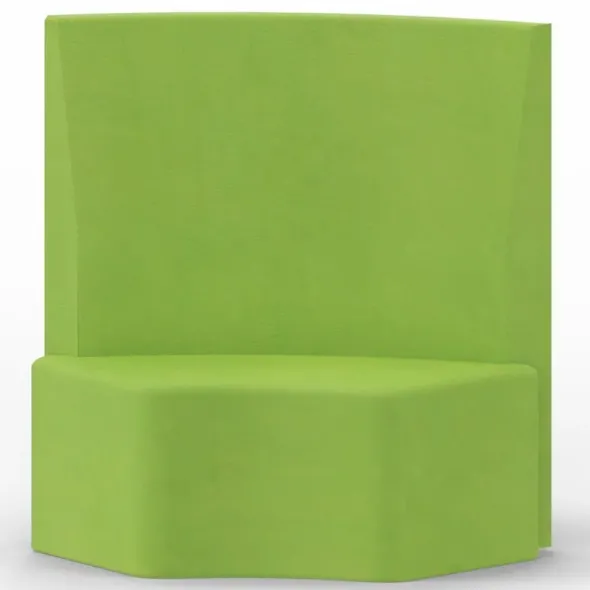 Seduta morbida 90° con schienale alto - 110x42x113h cm - VERDE