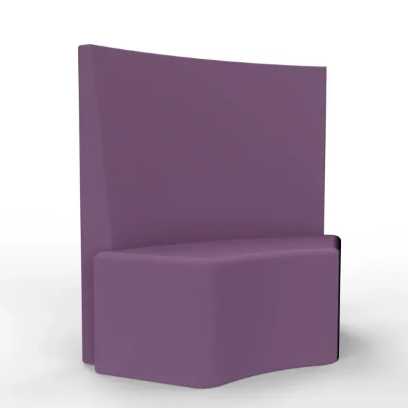 Seduta morbida 90° con schienale alto - 110x42x113h cm - VIOLA