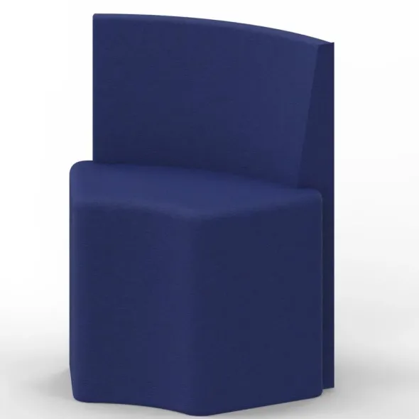 Seduta morbida 60° con schienale medio - 58X42X73H cm - BLU