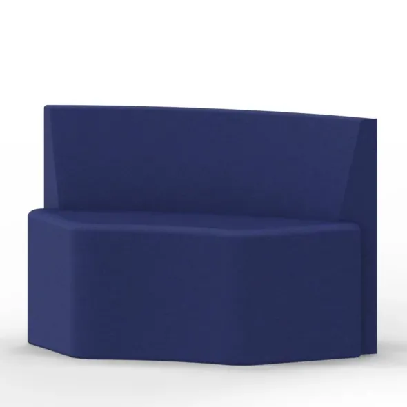 Seduta morbida 90° con schienale medio - 110x42x73h cm - BLU