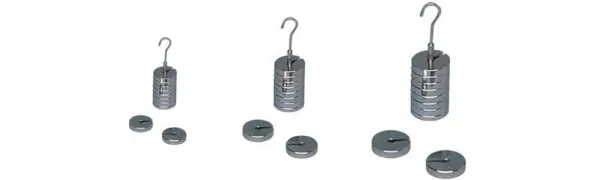 Serie di 9 masse da 50 g c/piattello