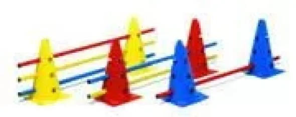 SET 6 CONI + 6 BASTONI CM.100 COLORI ASSORTITI