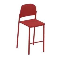 Sgabello Bio - Polipropilene riciclato - H75 - ROSSO