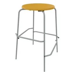 Sgabello con poggiapiedi regolabile in 4 altezze H65