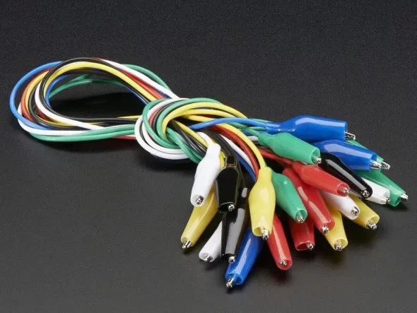Small Alligator Clip Test Lead (set of 12)